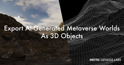 MATRIX、AI生成ワールドを外部出力。Unity、Blender等で編集可能。AIとクリエイターとの共同作業環境構築を目指す