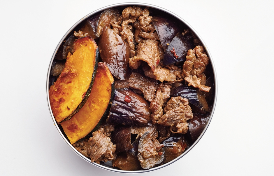 甘酸っぱなす牛丼弁当