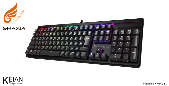 RGBライト搭載青軸メカニカルキーボード「GX-KB01K-BRGB」