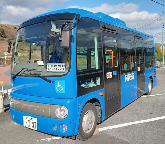 大新東が千早赤阪村で運行受託しているバス車両