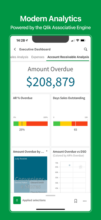 Qlik Sense Mobile - Dashboard