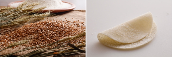 餃子専用小麦を使用/冷凍でもモッチもちの食感の「熟成もち皮」