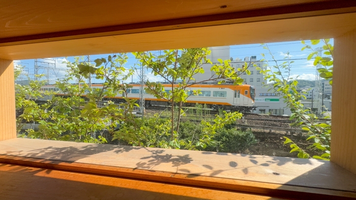 テラスサウナ窓からの眺め