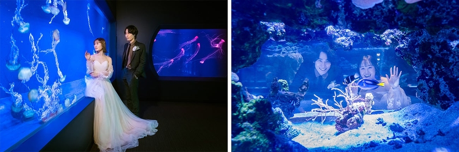 ​スタジオAQUA浅草店で人気の東京スカイツリーや雷門前での撮影を追加することもできるので、浅草ならではのロケーション撮影と併せてお楽しみいただけます。