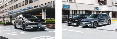 関西初 排気ガスをださない電気自動車「IONIQ 5」の カーシェアステーションを 阪急大阪梅田駅駐車場に設置