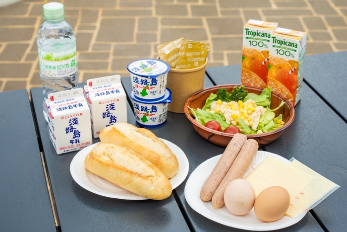 朝食のセット(一例・二人前)