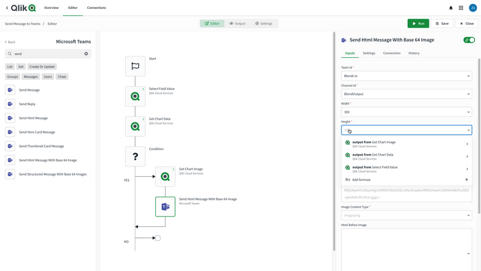 Qlik Application Automation Workflow