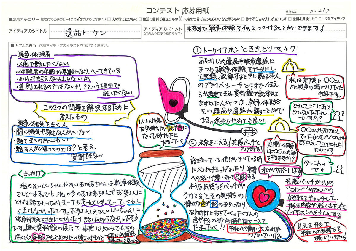 【高学年の部】樫尾 俊雄賞(最優秀賞) 遺品トークン