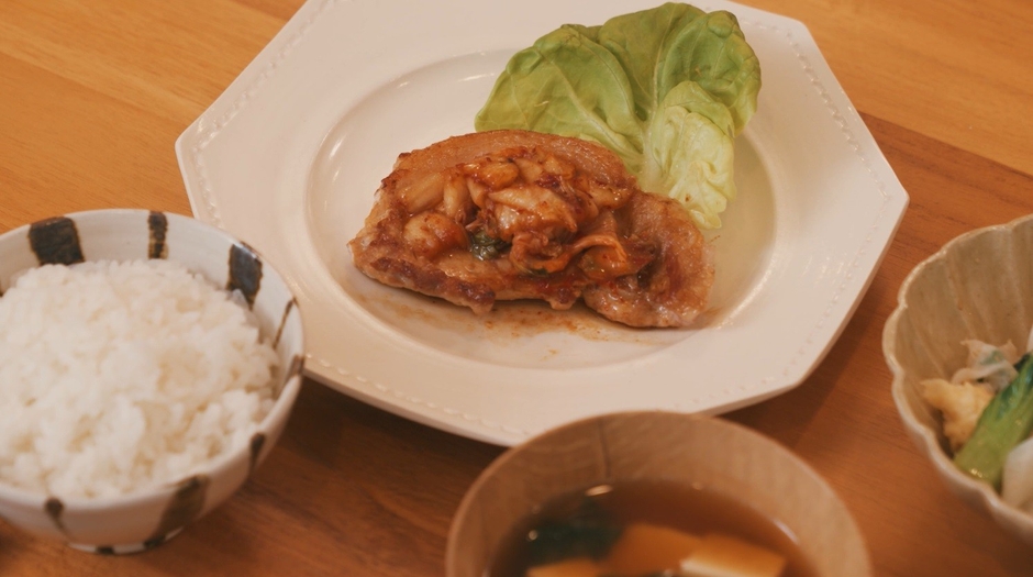 「豚のキムチソテー定食」