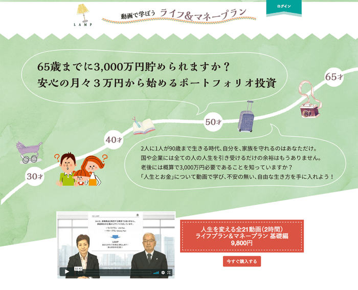 始めよう動画で学ぶライフ&マネープラン「ライフ&マネープランのLAMP」