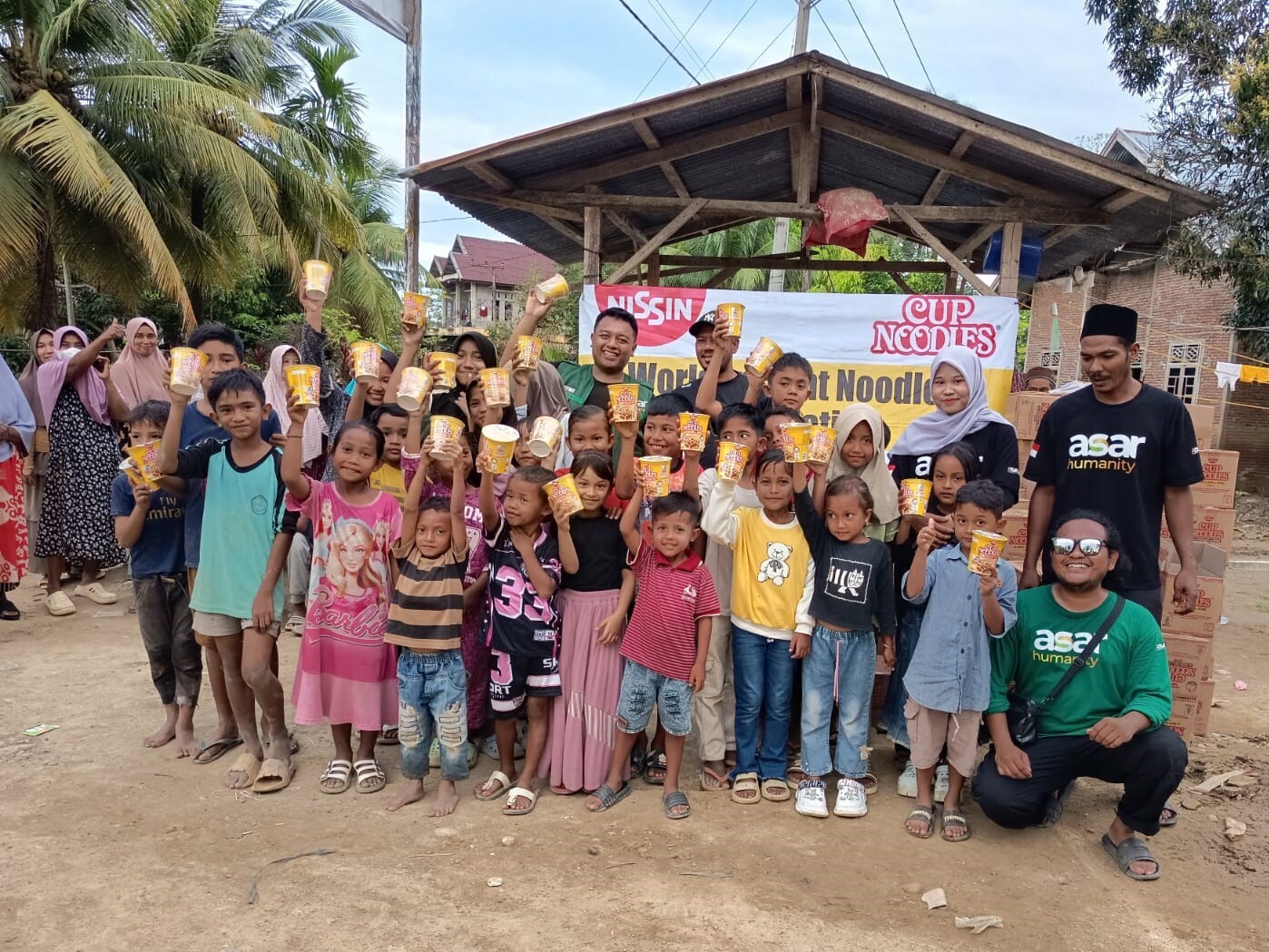 インドネシア日清による災害支援の様子(支援提供先:ASAR Humanity)