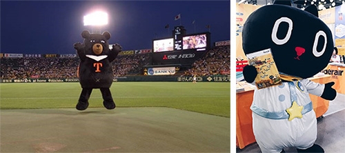 (左)台湾観光協会 特別ミッションチームリーダー廼熊(Oh!Bear) (右)コラボの仲間クロロ