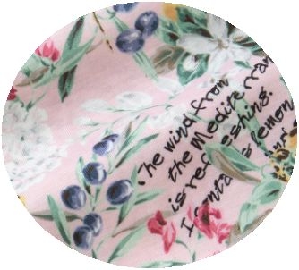 フラワー&メッセージ柄