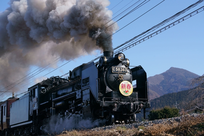 過去のお正月時に運行したSLパレオエクスプレス イメージ