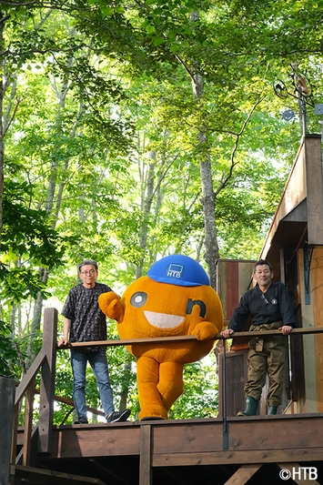 昨年開催「水曜どうでしょうエアキャラバン in 赤平2020」より左から嬉野雅道ディレクター、onちゃん、藤村忠寿ディレクター