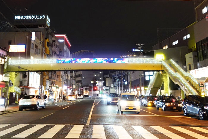 此花区西九条歩道橋デザインイメージ_AXIZLight演出の様子