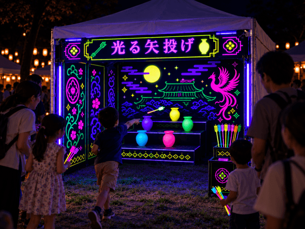 光る矢投げ