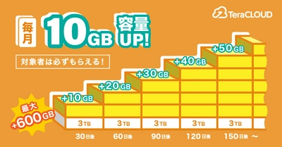 ★毎月?GB容量UP★ 対象者は必ずもらえる?✨国産クラウドストレージサービス「TeraCLOUD」