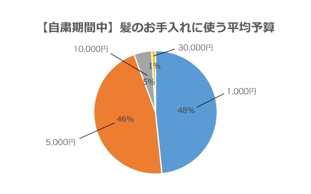 【自粛期間中】髪のお手入れに使う平均予算