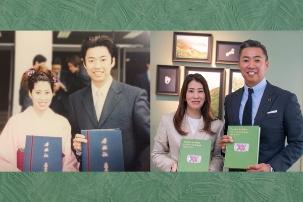 大学時代の同級生だった山本氏(左)と『私の哲学』編集長 杉山(右)