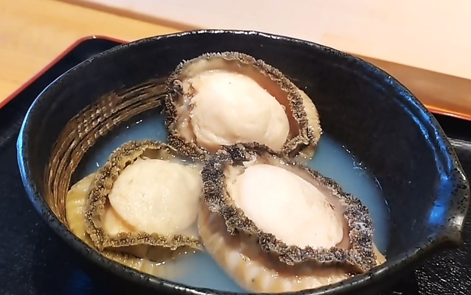 蒸し鮑(夜メニュー)