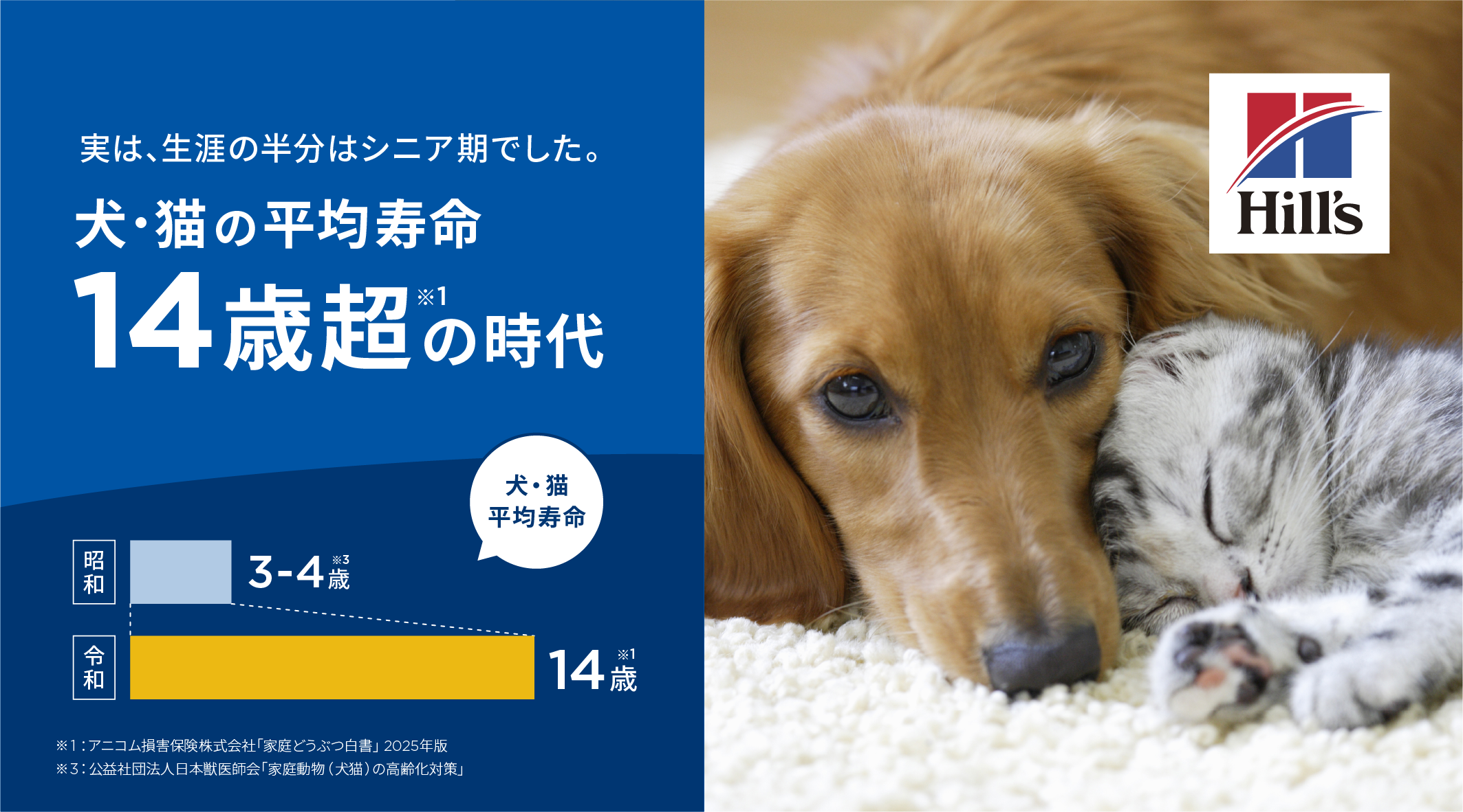 ペットの「生涯の半分がシニア期」の時代へ