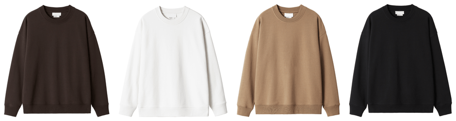 スウェットシャツ￥3,999 (100% ベターコットン)