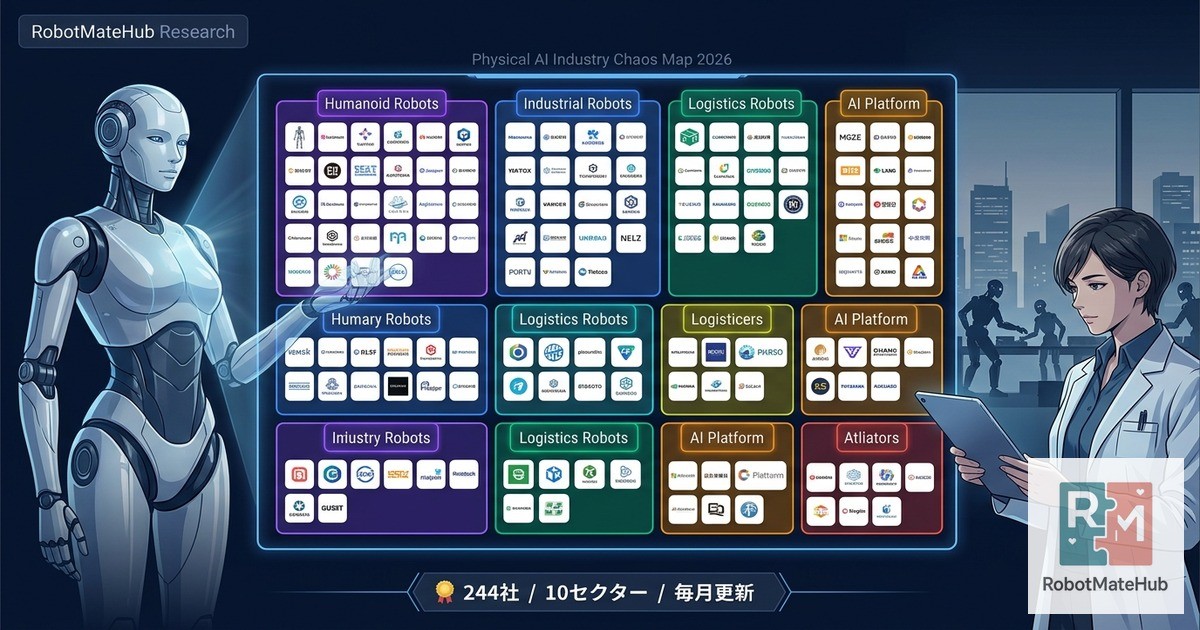 フィジカルAI/ロボット業界カオスマップ 2026年版を無償公開｜10セクター・244社で業界構造を一枚に可視化