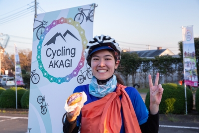 赤城山1周ライド サイクリング赤城2023 エイドステーショングルメでにっこり