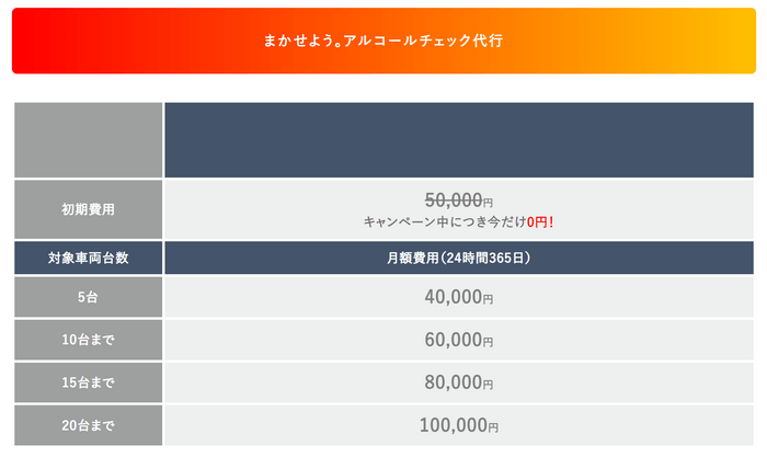 料金表