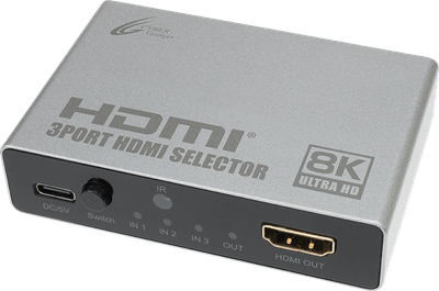 『CYBER・HDMIセレクター8K 3in1(PS5/SWITCH用)』本体画像