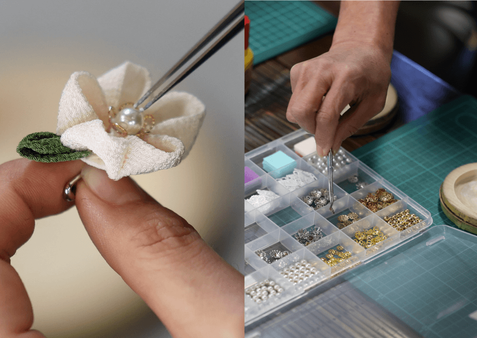 小江戸とりっぷ館の「つまみ細工」体験