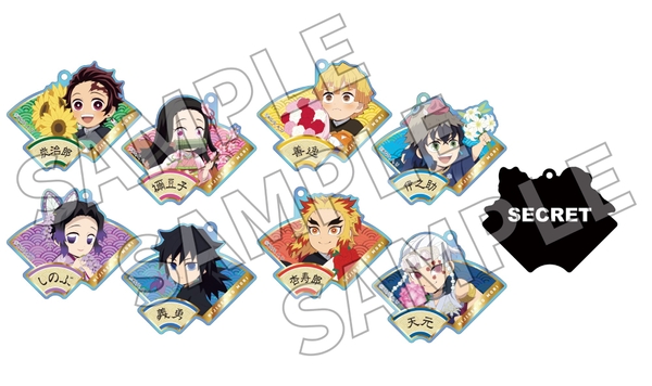 ▲ニジゲンノモリ×アニメ『鬼滅の刃』 ネオンアクリルキーホルダー（扇型）(全9種ブラインド))/660円（税込）