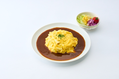 ・卵大好き♡久美子のオムライス(ミニサラダ付)1,450円 ※今回はデミグラスソースにリニューアル!