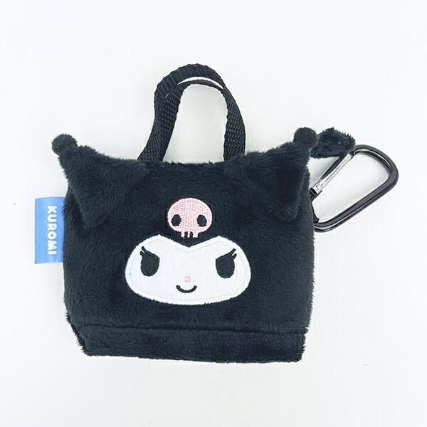 サンリオキャラクターズのミニトートキーケース。フェイスデザインにまるでミニトートバッグのような愛らしいデザインです。