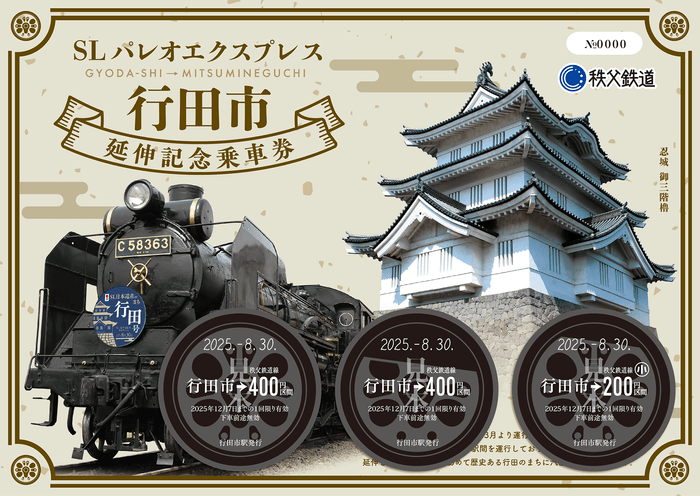 SLパレオエクスプレス行田市延伸記念乗車券 イメージ3