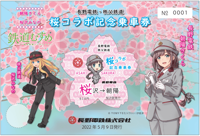 記念乗車券(長野電鉄ver) イメージ