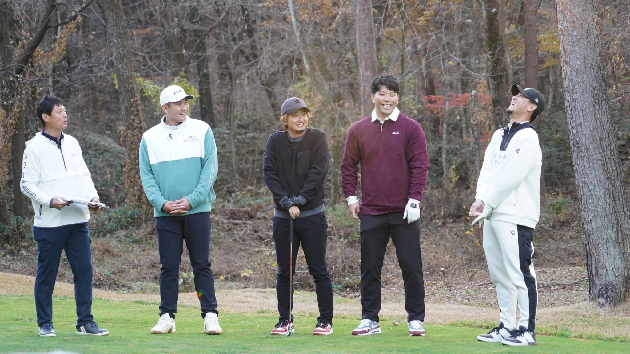 歓談する選手たち