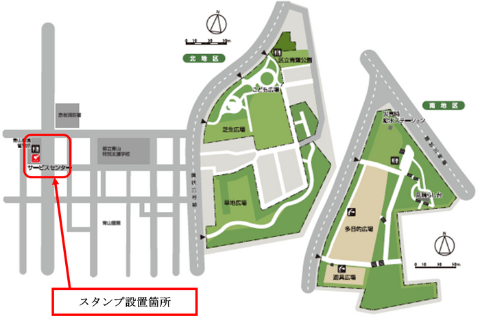 青山公園園内位置図