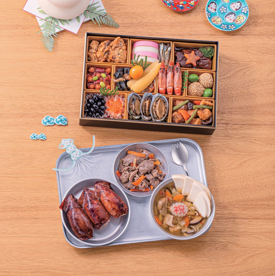 東武のうまそげ！おせち一段と給食セット　(C)2025「おいしい給食」製作委員会　※盛り付け画像はイメージです