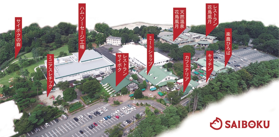 サイボク　園内施設空撮