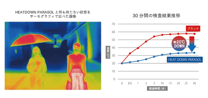 遮熱検査結果データ画像・グラフ