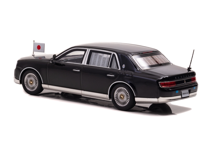 RAI'S 1/43 トヨタ センチュリー(UWG.60) 2020 日本国内閣総理大臣専用車(国旗掲揚仕様):左後