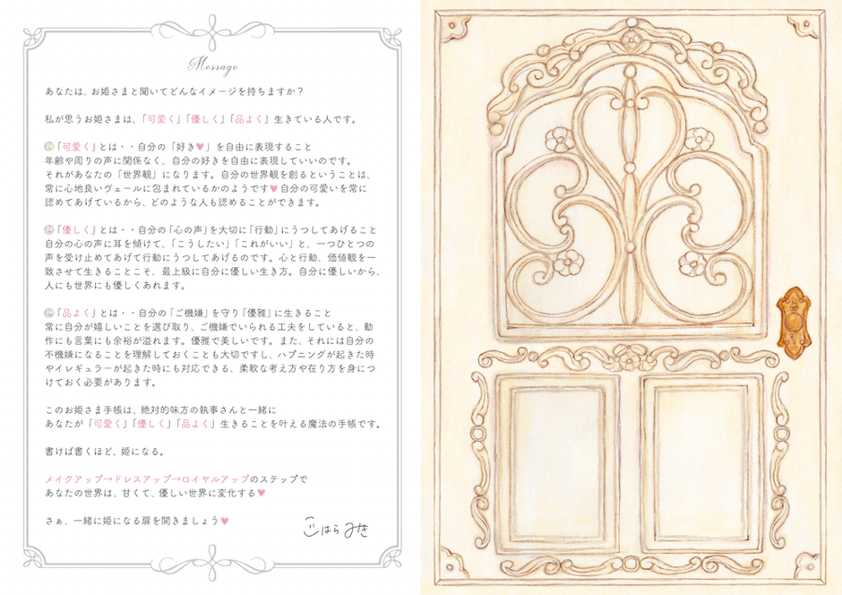 お姫さま手帳の中身