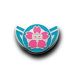 ◆PINS FACTORY（ピンズファクトリー）◆　ピンズ実例No.938甘楽町役場　様　「甘楽中学校　校章バッジ」