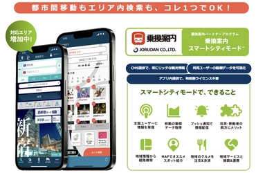 地域の観光DX・MaaSを支援する、 「乗換案内・スマートシティモード」を全国の市区町村に導入拡大！ ～5月30日より、自治体・DMOからの先行受付を開始～