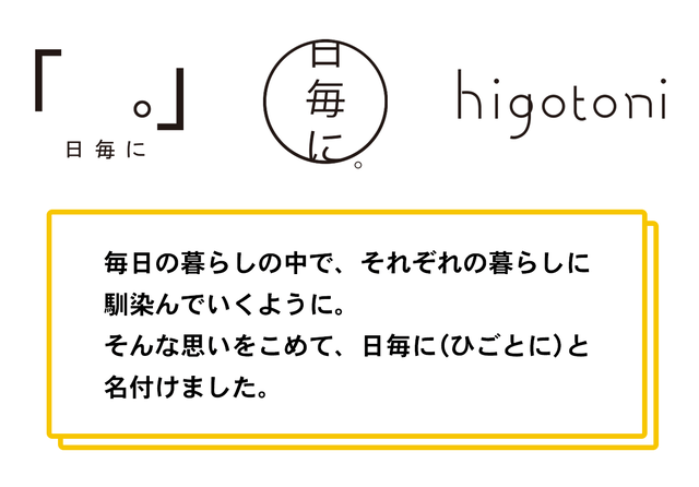 新しいタオルの暮らし方提案「日毎に。」