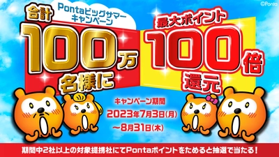 抽選で合計100万名様に「最大ポイント100倍」をプレゼント！ 『Pontaビッグサマーキャンペーン』　開催のお知らせ