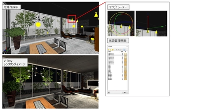 サブスクのエクステリア設計CAD「ExCAD」が 光源操作を強化した最新バージョン4.08をリリース