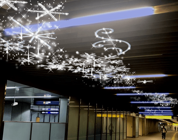 中之島駅 冬のイルミネーション装飾(イメージ)